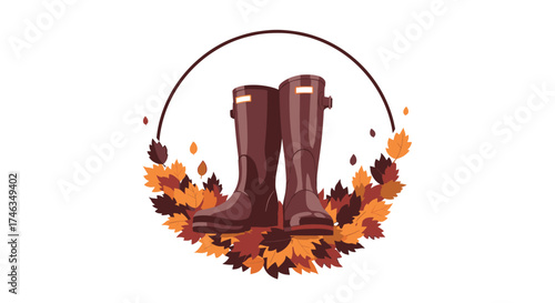 Stylish waterproof boots perfect for rainy autumn days and outdoor adventures.