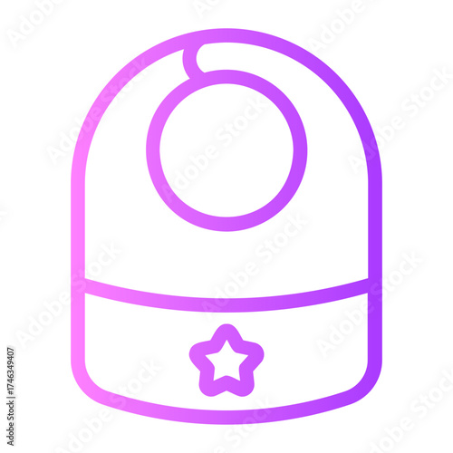 baby bib gradient icon