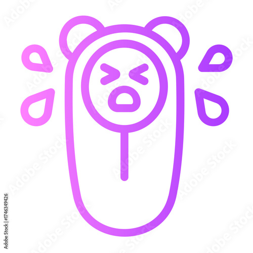 baby cry gradient icon