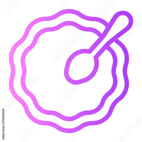 baby plate gradient icon