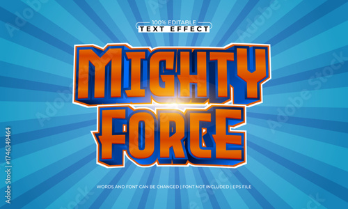 mighty force editable text effect