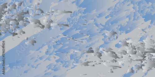 Abstract Blue and Gray Pattern with Geometric Shapes and Textured Appearance.