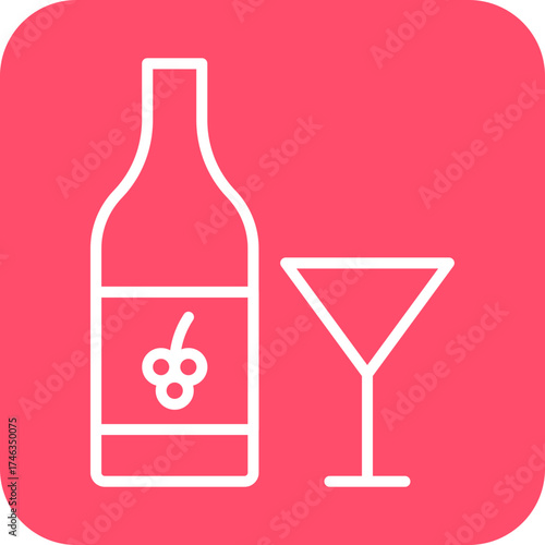 Red Wine Icon Style