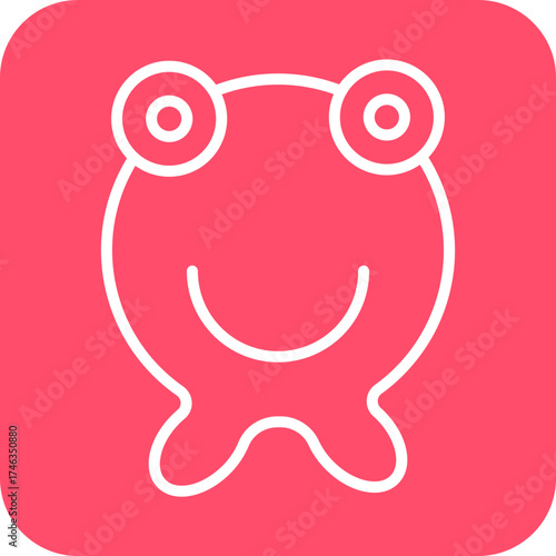 Knitted Frog Icon Style