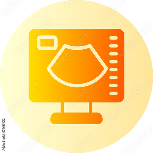 ultrasonography gradient icon