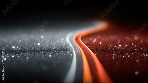 Bifurcation point in human destiny with abstract neural network paths radiating light