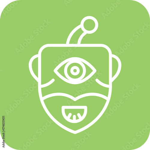 Cyclop Monster Icon Style