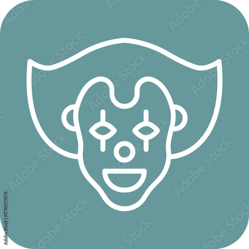 Scary Clown Icon Style