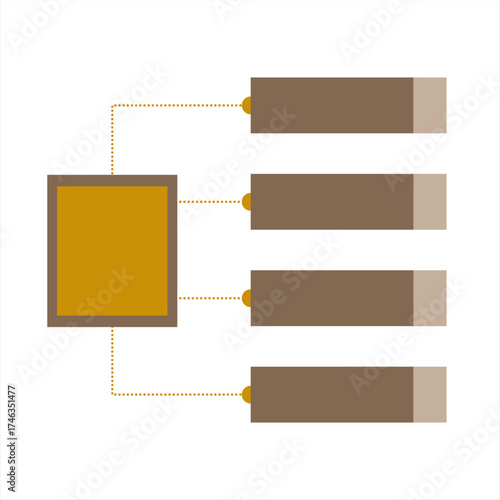 Infographic bar layout featuring rectangular sections and dotted connection lines, perfect for step-by-step presentation.