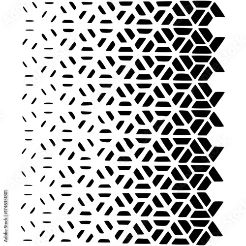 Minimalist abstract geometric hexagon pattern black and white gradient background vector design decorative illustration art vacter Vacter