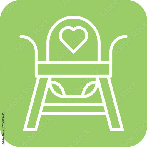 Baby Chair Icon Style