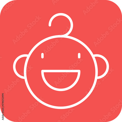 Smiling Baby Icon Style