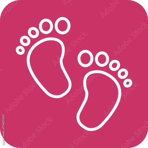 Baby Feet Icon Style