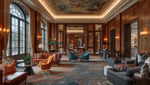 Wallpaper Mural Elegant Lounge Space with Vintage Decor and Comfort Torontodigital.ca