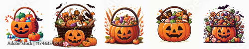 a vector of halloween pumpkin