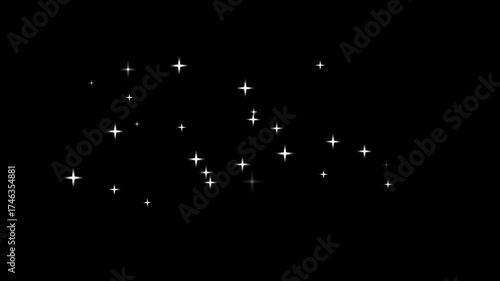 Wallpaper Mural Twinkling star animation set, cartoon, white blinking shining stars animated. star glow fields flying in galaxy space star burst light. Space Background Loop Animation 4K Video. Twinkle star glitter . Torontodigital.ca