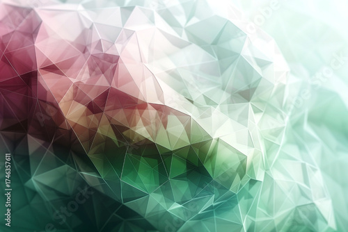 Wallpaper Mural A green and white abstract image with a lot of triangles Torontodigital.ca