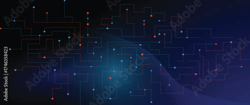 Vector abstract dynamic, wave particle and dot. Illustration technology background with dynamic mesh, flow particles design for banner, wallpaper. High tech, digital datum network and science concept