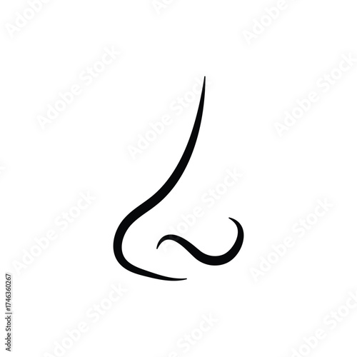 Nose icon design template isolated