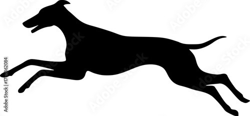 Design of greyhound running illustration