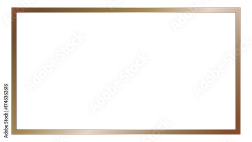 Elegant champagne gold frame on black background creating a luxurious presentation.