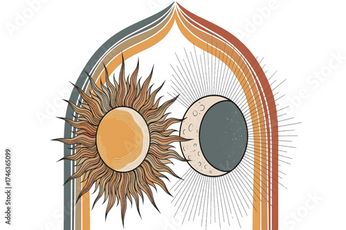 Mystical celestial archway harmony design