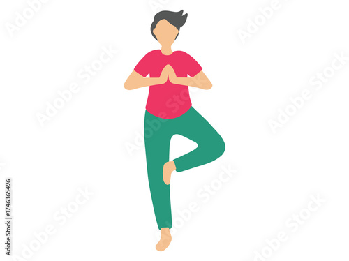 Yoga Meditation Posture Exercise Illustration