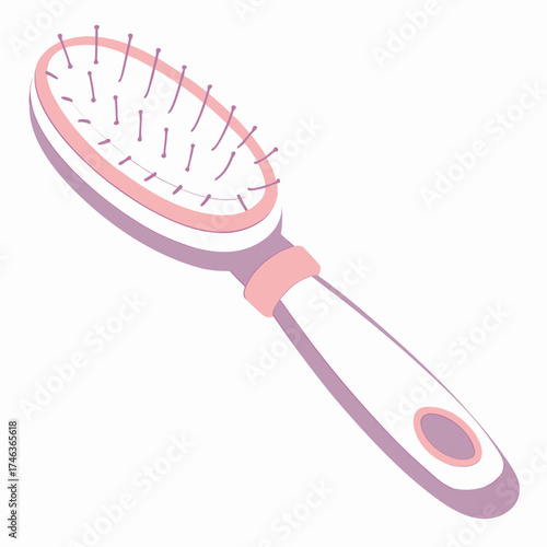 Hairbrush for hair care on background