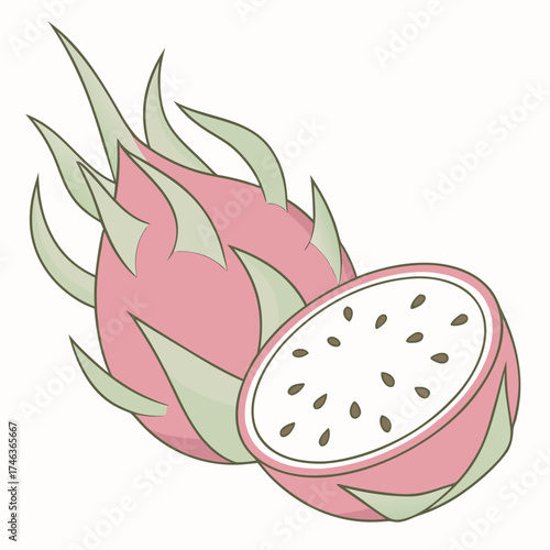 Fresh dragon fruit, perfect for tropical delight