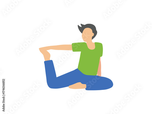 Yoga Poses Man Illustration

