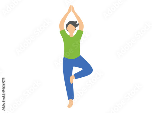 Yoga Meditation Posture Exercise Illustration
