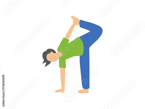 Man Doing Yoga Pose Illustration
