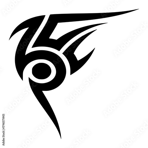 Minimalist abstract tribal tattoo design vector illustration for arm shoulder back leg tattoo ideas and inspiration vacter Vacter