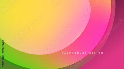 Vibrant gradient shapes overlap black background. Smooth curves create dynamic visual effect, modern design element.