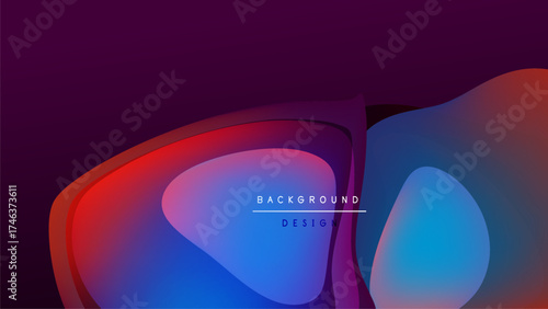 Abstract fluid shapes blend vibrant colors. Gradient transitions create dynamic visual effect. Modern design suitable backgrounds, presentations.
