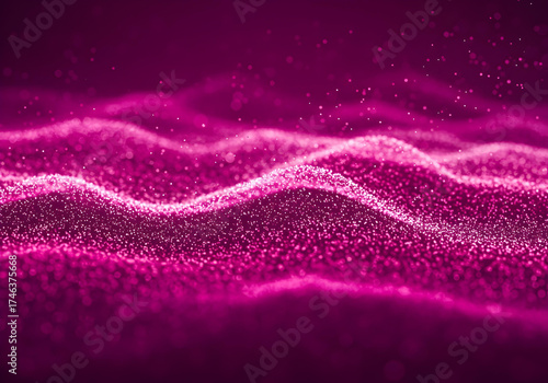 Abstract Pink Particle Wave