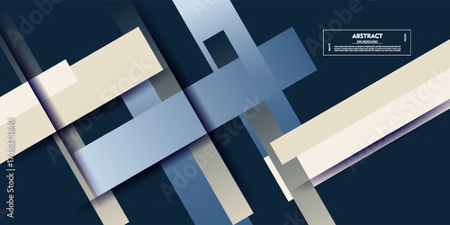 Abstract blue gradient background. Simple overlapping square pattern element design. Vector eps10