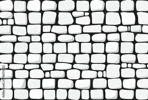 Stone wall texture, grey cobblestone surface, natural masonry background, abstract stonework design