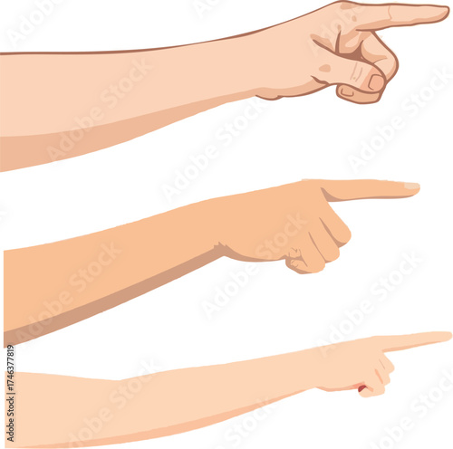 A vector of pointing finger