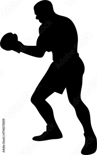 Kickboxing Silhouette Vector | Martial Arts Fighter SVG | Combat Sport Clipart