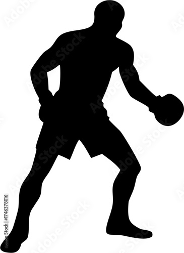 Kickboxing Silhouette Vector | Martial Arts Fighter SVG | Combat Sport Clipart