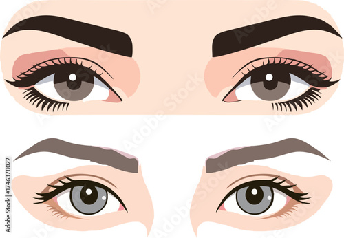 a vector of women eyes 