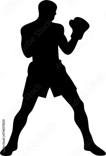Kickboxing Silhouette Vector | Martial Arts Fighter SVG | Combat Sport Clipart