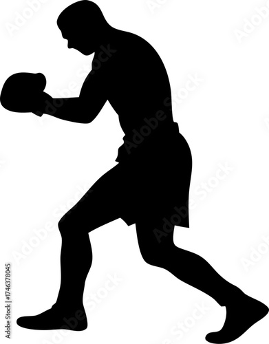 Kickboxing Silhouette Vector | Martial Arts Fighter SVG | Combat Sport Clipart