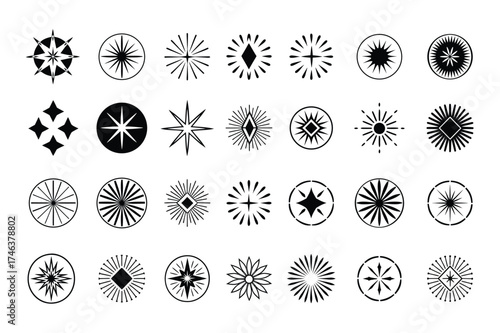 Sparkle Stars Icons Collection