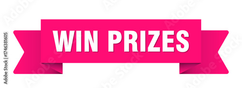 win prizes ribbon isolated on transparent background. win prizes ribbon