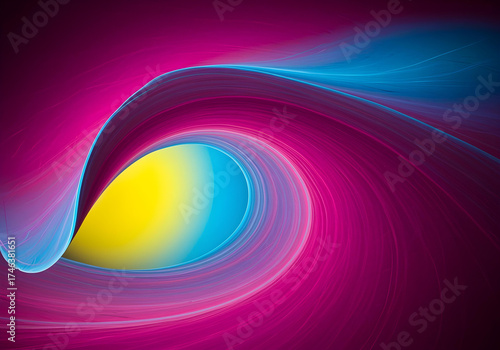 Abstract Fluid Dynamics A Swirling Vortex of Color and Light