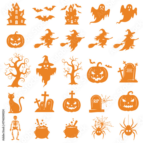 Halloween Vector icons.