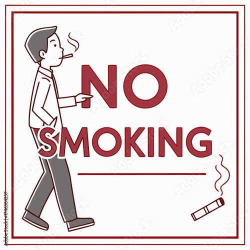 No smoking sign vector design banner template graphic resources 