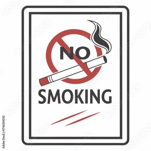 No smoking sign vector design banner template graphic resources 